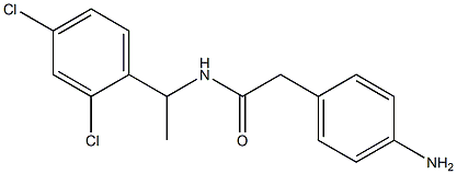 2-(4-aminophenyl)-N-[1-(2,4-dichlorophenyl)ethyl]acetamide Struktur