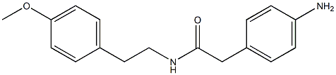 2-(4-aminophenyl)-N-[2-(4-methoxyphenyl)ethyl]acetamide Struktur