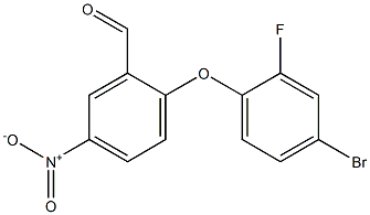 2-(4-bromo-2-fluorophenoxy)-5-nitrobenzaldehyde Struktur