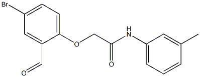 2-(4-bromo-2-formylphenoxy)-N-(3-methylphenyl)acetamide Struktur