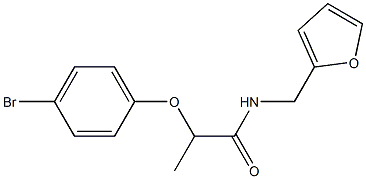 2-(4-bromophenoxy)-N-(furan-2-ylmethyl)propanamide Struktur