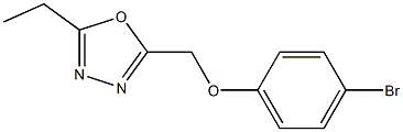 2-(4-bromophenoxymethyl)-5-ethyl-1,3,4-oxadiazole Struktur