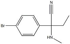 2-(4-bromophenyl)-2-(methylamino)butanenitrile Struktur