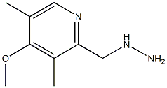 2-(hydrazinylmethyl)-4-methoxy-3,5-dimethylpyridine Struktur