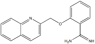 2-(quinolin-2-ylmethoxy)benzene-1-carboximidamide Struktur