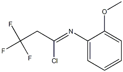 2,2,2-trifluoro-N-(2-methoxyphenyl)ethanecarbonimidoyl chloride Struktur