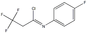 2,2,2-trifluoro-N-(4-fluorophenyl)ethanecarbonimidoyl chloride Struktur