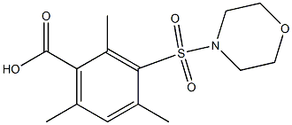 2,4,6-trimethyl-3-(morpholin-4-ylsulfonyl)benzoic acid Struktur