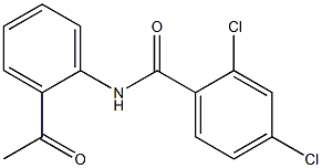 2,4-dichloro-N-(2-acetylphenyl)benzamide Struktur