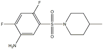 2,4-difluoro-5-[(4-methylpiperidine-1-)sulfonyl]aniline Struktur