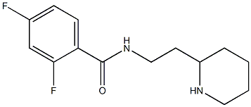 2,4-difluoro-N-(2-piperidin-2-ylethyl)benzamide Struktur