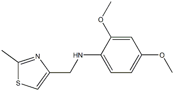 2,4-dimethoxy-N-[(2-methyl-1,3-thiazol-4-yl)methyl]aniline Struktur