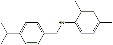 2,4-dimethyl-N-{[4-(propan-2-yl)phenyl]methyl}aniline Struktur