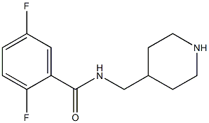 2,5-difluoro-N-(piperidin-4-ylmethyl)benzamide Struktur