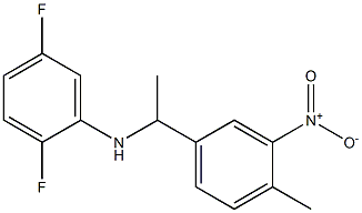 2,5-difluoro-N-[1-(4-methyl-3-nitrophenyl)ethyl]aniline Struktur