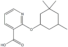 2-[(3,3,5-trimethylcyclohexyl)oxy]pyridine-3-carboxylic acid Struktur