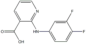 2-[(3,4-difluorophenyl)amino]pyridine-3-carboxylic acid Struktur