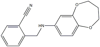 2-[(3,4-dihydro-2H-1,5-benzodioxepin-7-ylamino)methyl]benzonitrile Struktur