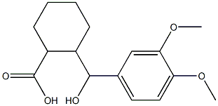 2-[(3,4-dimethoxyphenyl)(hydroxy)methyl]cyclohexane-1-carboxylic acid Struktur