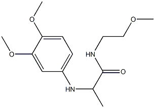 2-[(3,4-dimethoxyphenyl)amino]-N-(2-methoxyethyl)propanamide Struktur