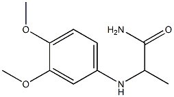 2-[(3,4-dimethoxyphenyl)amino]propanamide Struktur