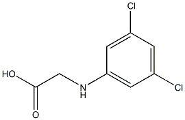 2-[(3,5-dichlorophenyl)amino]acetic acid Struktur