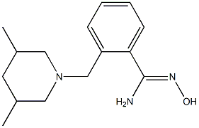 2-[(3,5-dimethylpiperidin-1-yl)methyl]-N'-hydroxybenzenecarboximidamide Struktur