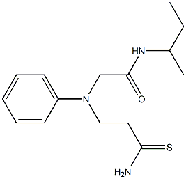 2-[(3-amino-3-thioxopropyl)(phenyl)amino]-N-(sec-butyl)acetamide Struktur