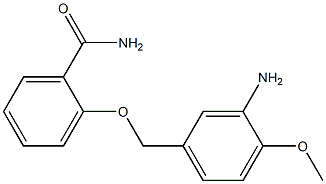 2-[(3-amino-4-methoxyphenyl)methoxy]benzamide Struktur