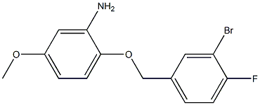 2-[(3-bromo-4-fluorophenyl)methoxy]-5-methoxyaniline Struktur