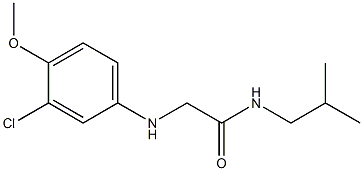 2-[(3-chloro-4-methoxyphenyl)amino]-N-(2-methylpropyl)acetamide Struktur