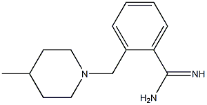 2-[(4-methylpiperidin-1-yl)methyl]benzenecarboximidamide Struktur