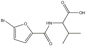 2-[(5-bromo-2-furoyl)amino]-3-methylbutanoic acid Struktur