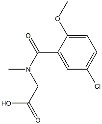 2-[(5-chloro-2-methoxyphenyl)-N-methylformamido]acetic acid Struktur