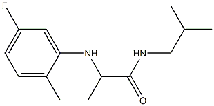 2-[(5-fluoro-2-methylphenyl)amino]-N-(2-methylpropyl)propanamide Struktur