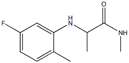 2-[(5-fluoro-2-methylphenyl)amino]-N-methylpropanamide Struktur