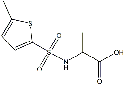 2-[(5-methylthiophene-2-)sulfonamido]propanoic acid Struktur