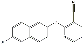 2-[(6-bromo-2-naphthyl)oxy]nicotinonitrile Struktur