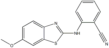 2-[(6-methoxy-1,3-benzothiazol-2-yl)amino]benzonitrile Struktur