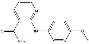 2-[(6-methoxypyridin-3-yl)amino]pyridine-3-carbothioamide Struktur