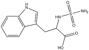 2-[(aminosulfonyl)amino]-3-(1H-indol-3-yl)propanoic acid Struktur