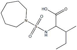 2-[(azepane-1-sulfonyl)amino]-3-methylpentanoic acid Struktur