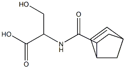 2-[(bicyclo[2.2.1]hept-5-en-2-ylcarbonyl)amino]-3-hydroxypropanoic acid Struktur