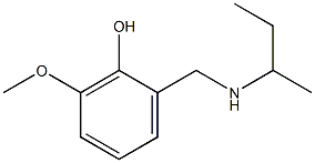 2-[(butan-2-ylamino)methyl]-6-methoxyphenol Struktur