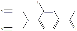 2-[(cyanomethyl)(4-acetyl-2-fluorophenyl)amino]acetonitrile Structure