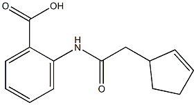 2-[(cyclopent-2-en-1-ylacetyl)amino]benzoic acid Struktur