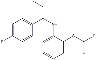 2-[(difluoromethyl)sulfanyl]-N-[1-(4-fluorophenyl)propyl]aniline Struktur