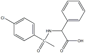 2-[1-(4-chlorophenyl)acetamido]-2-phenylacetic acid Struktur