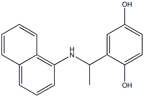 2-[1-(naphthalen-1-ylamino)ethyl]benzene-1,4-diol Struktur