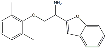 2-[1-amino-2-(2,6-dimethylphenoxy)ethyl]-1-benzofuran Struktur